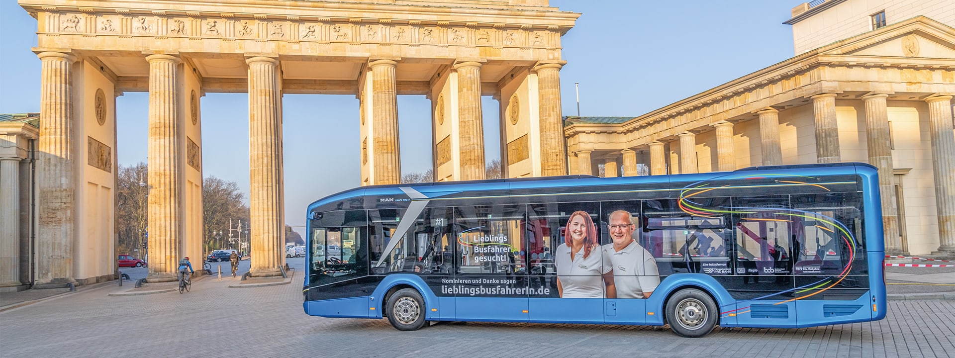 Lieblingsbusfahrer Kampagne vor Brandenburger Tor